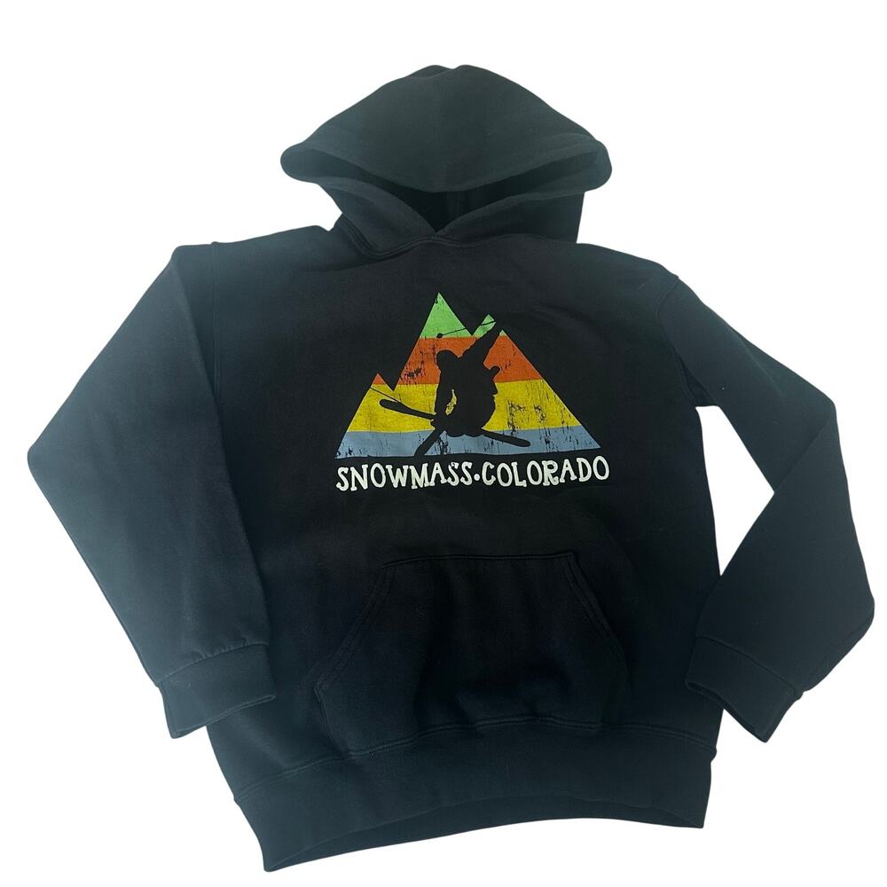 Jerzees Snowmass Colorado Youth Black Hoodie - Large